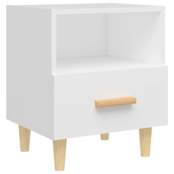 vidaXL Bedside Cabinet White 40x35x47 cm
