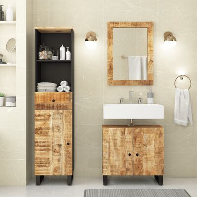 vidaXL 3 Piece Bathroom Furniture Set Solid Wood Mango