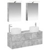 vidaXL Bathroom Furniture Set 5 pcs Concrete Grey