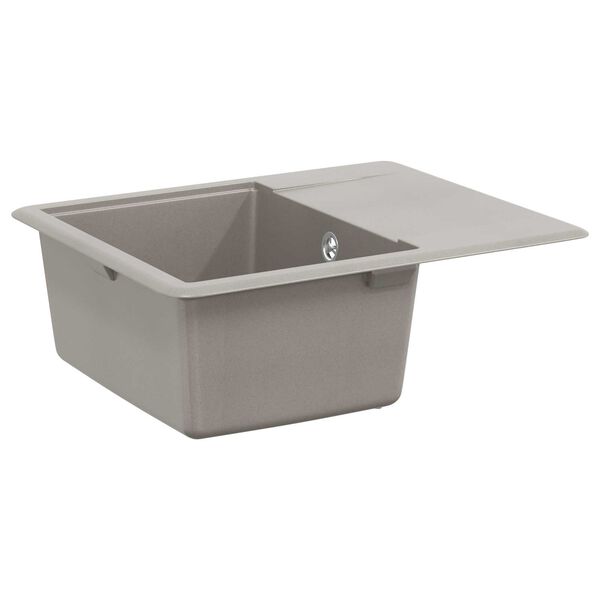 vidaXL Sink Grey 560 x 460 mm 80% Quartz and 20% Resin
