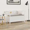 vidaXL Bench White 107x45x75.5 cm Solid Wood Fir