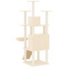 vidaXL Cat Tree with Sisal Scratching Posts Cream 154 cm