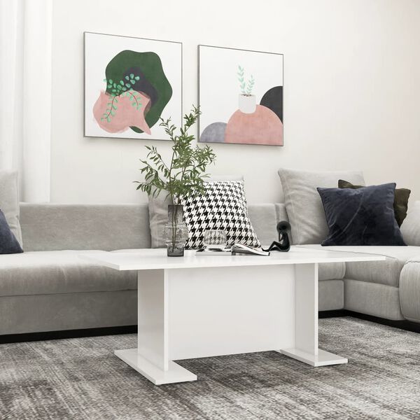 vidaXL Coffee Table White 103.5x60x40 cm Engineered Wood
