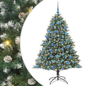vidaXL Artificial Christmas Tree with Stand Green 126 x 126 x 180 cm