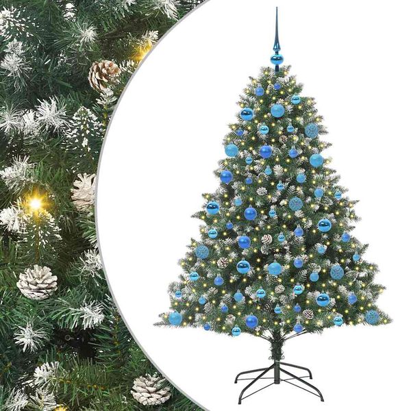 vidaXL Artificial Christmas Tree with Stand Green 126 x 126 x 180 cm