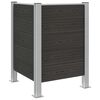 vidaXL Garbage Bin Fence Grey 85 x 85 x 115 cm Aluminium and WPC