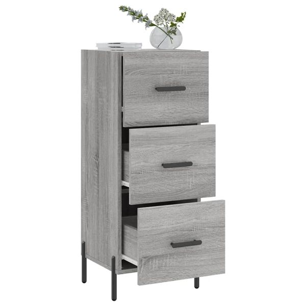 vidaXL Sideboard Grey Sonoma 34.5x34x90 cm Engineered Wood