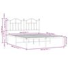 vidaXL Metal Bed Frame without Mattress with Headboard White 140x190cm