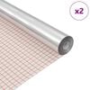 vidaXL Self-adhesive Mirror Film 60 x 150 cm 2 pcs Silver PET