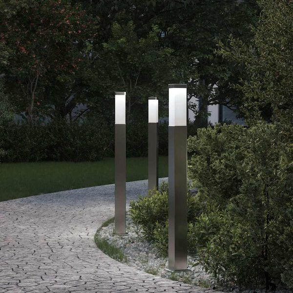 vidaXL Bollard Lights 3 pcs 80 cm Stainless Steel IP44