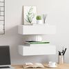 vidaXL Wall-mounted Drawer Shelves 2 pcs White 40x23.5x10 cm MDF