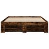 vidaXL Bed Frame without Mattress Smoked Oak 135x190 cm Double Engineered Wood