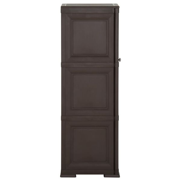 vidaXL Plastic Cabinet 40x43x125 cm Wood Design Brown