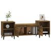 vidaXL TV Cabinet Smoked Oak 160x35x55 cm Engineered Wood