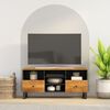 vidaXL TV Cabinet 100x33x46 cm Solid Wood Mango and Engineered Wood