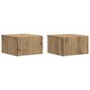 vidaXL Wall-Mounted Side Table 2 pcs Artisan Oak 34.5 x 33 x 20 cm