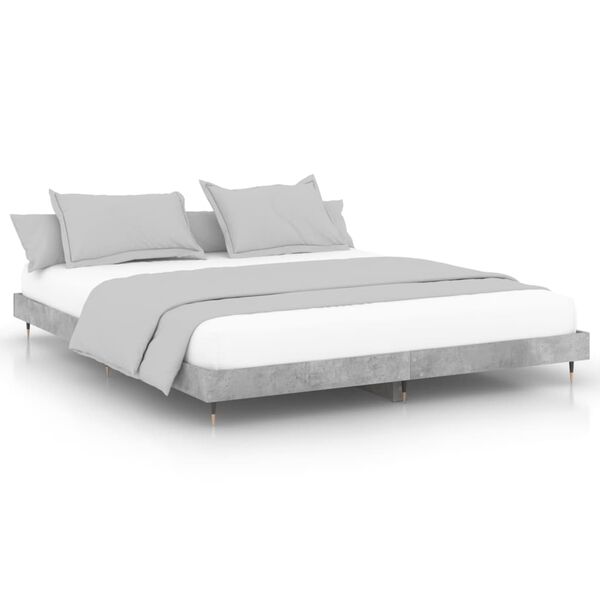 vidaXL Bed Frame without Mattress Concrete Grey 120x200 cm