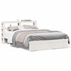 vidaXL Bed Frame with Headboard without Mattress White 150x200 cm King Size