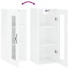 vidaXL Wall Mounted Cabinet High Gloss White 34.5x34x90 cm