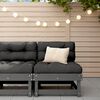 vidaXL Garden Middle Sofa Grey Solid Wood Pine