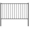 vidaXL Fence Panel Woerden with Posts Steel 1.7x1 m Black