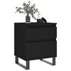 vidaXL Bedside Cabinets 2 pcs Black 40x35x50 cm Engineered Wood