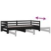 vidaXL Pull-out Day Bed without Mattress Black 2x(90x200)cm