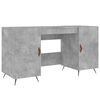 vidaXL Desk Concrete Grey 140x50x75 cm Engineered Wood