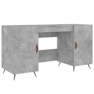 vidaXL Desk Concrete Grey 140x50x75 cm Engineered Wood