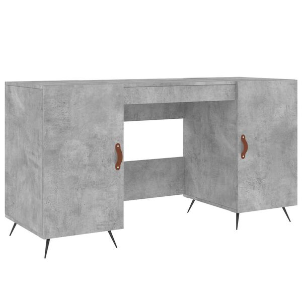vidaXL Desk Concrete Grey 140x50x75 cm Engineered Wood