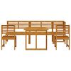 vidaXL Garden Bistro Set 6 pcs Brown Solid acacia wood
