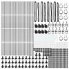 vidaXL Fence Post 52 pcs Grey 3.2 x 3.2 x 130 cm