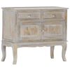 vidaXL Sideboard Grey 80x35x70 cm Solid Mango Wood