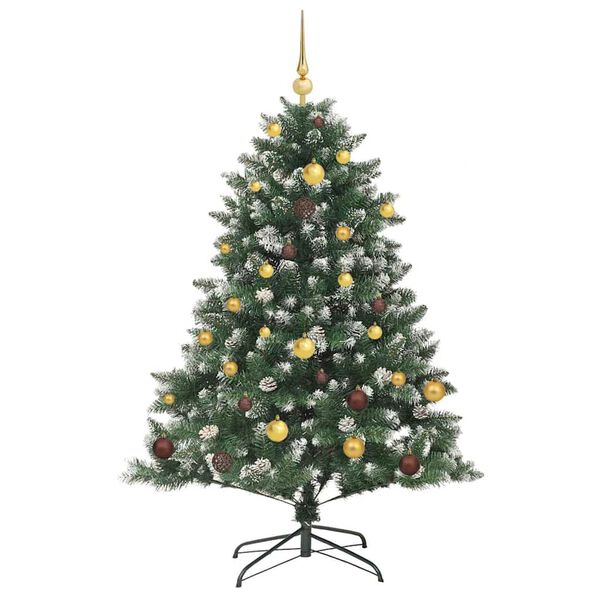 vidaXL Artificial Christmas Tree with 150 LEDs with Stand Green 150 cm