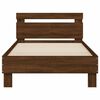 vidaXL Bed Frame without Mattress with Headboard Brown Oak 100x200 cm