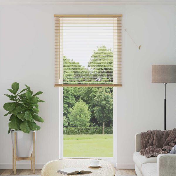 vidaXL Venetian Blind Manual Light Brown with Pattern 213 x 90 cm PVC