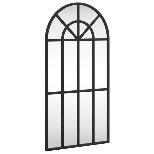 vidaXL Wall Mirror Black 30x60 cm Arch Iron