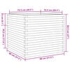 vidaXL Garden Planter Wax Brown 80x80x68.5 cm Solid Wood Pine