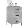 vidaXL Bedside Cabinet Concrete Grey 40x40x66 cm Engineered Wood