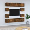vidaXL 10 Piece TV Cabinet Set Smoked Oak Engineered Wood