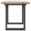 vidaXL Coffee Table O-Frame 90x40x45.5 cm Solid Wood Pine and Steel
