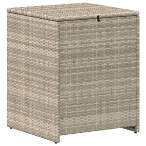 vidaXL Cushion Box Light Grey 55 x 55 x 69 cm Poly Rattan