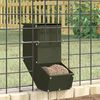 vidaXL Rabbit Feeder Olive Green 12.5 x 26 x 28.5 cm Cold-Rolled Steel