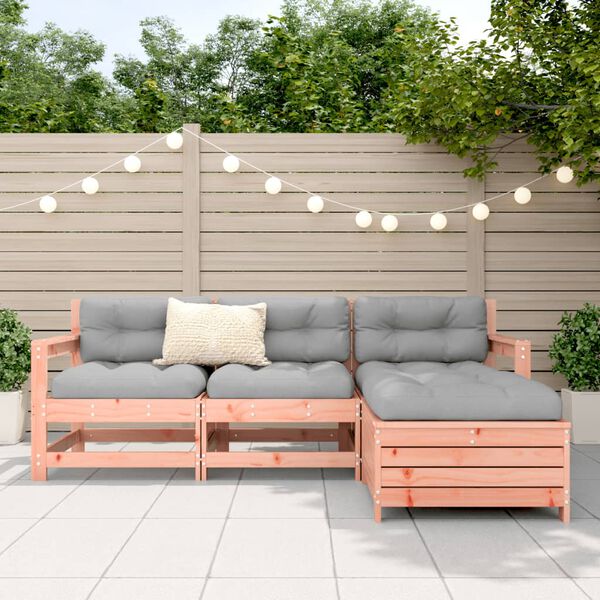 vidaXL 4 Piece Garden Sofa Set Solid Wood Douglas Fir