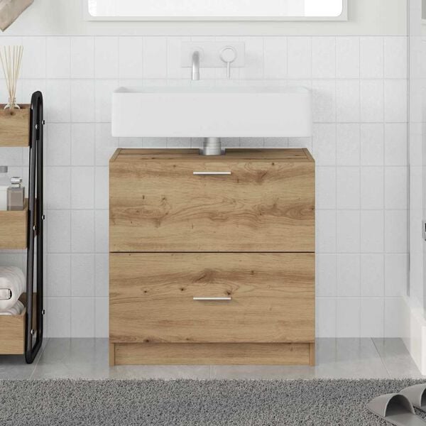 vidaXL Bathroom Cabinet Artisan Oak 59 x 37 x 59 cm Engineered wood