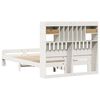 vidaXL Bookcase Bed without Mattress White 135x190 cm Double Solid Wood Pine