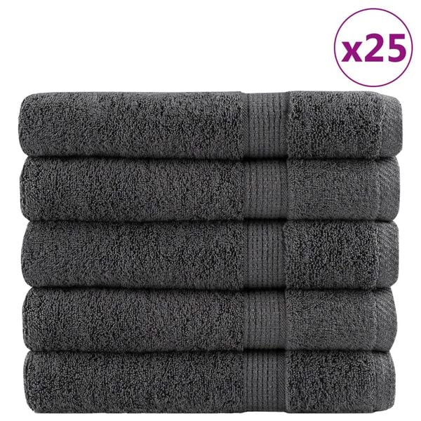 vidaXL Premium Sauna Towels "SOLUND" 50 pcs Anthracite 80x200 cm 600 gsm