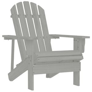 vidaXL Garden Chair Wood Grey