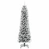 vidaXL Artificial Christmas Tree with 300 LEDs with Stand White 240 cm