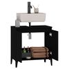 vidaXL Sink Cabinet Black 58x33x60 cm Engineered Wood